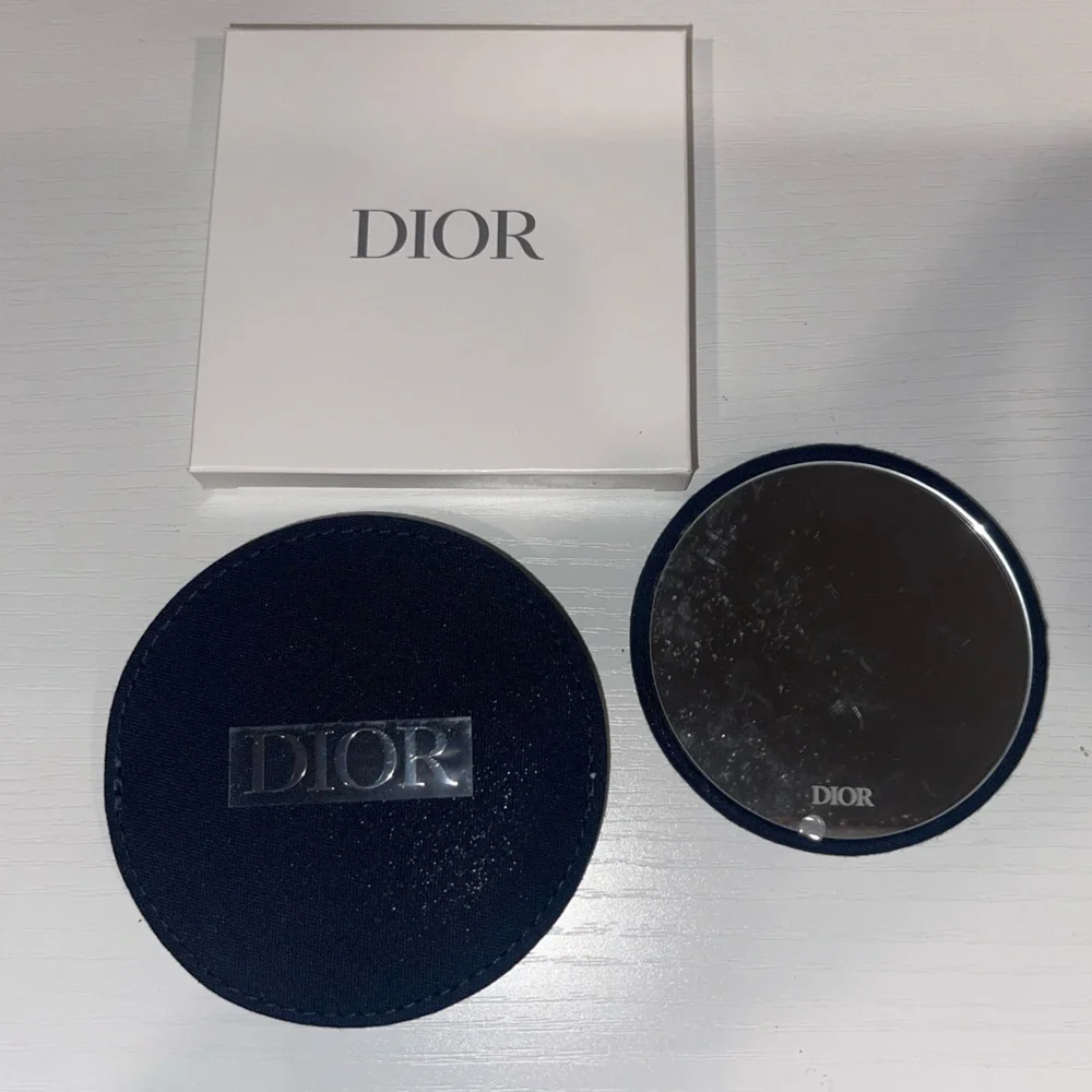New Dior Navy Blue fabric mirror and case - Picture 8 of 10